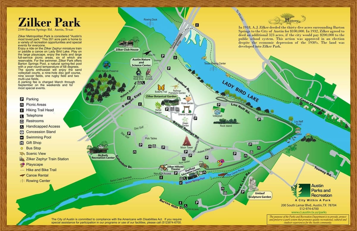 ನಕ್ಷೆ Zilker ಪಾರ್ಕ್